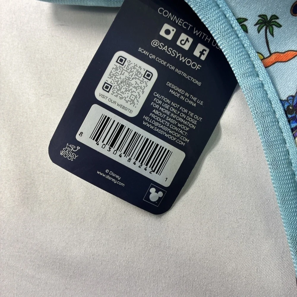 Sassy Wolf Soft Dog Harness Disney Lilo And Stitch Design Size XL New